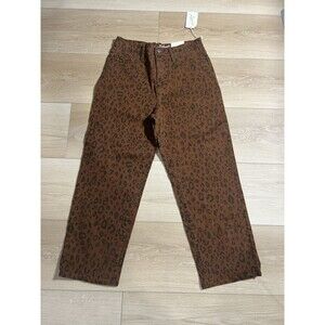 Leopard Print Brown Jeans